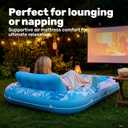 SLOOSH Inflatable Tanning Pool Lounger Float, 70" x 46" Pool Floats Adult with Pillow, 4 in 1 Suntan Tub Raft Floatie,Sunbathing Bed Lounge for Water Blow Up Kids Ball Pit Party Gifts, L-Blue