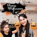 3 x Halloween Cat Ears Headband  Halloween Black Cat Ear Headband for Cosplay, Fancy Dress, Masquerade & Party Costumes - Black Cat Headbands