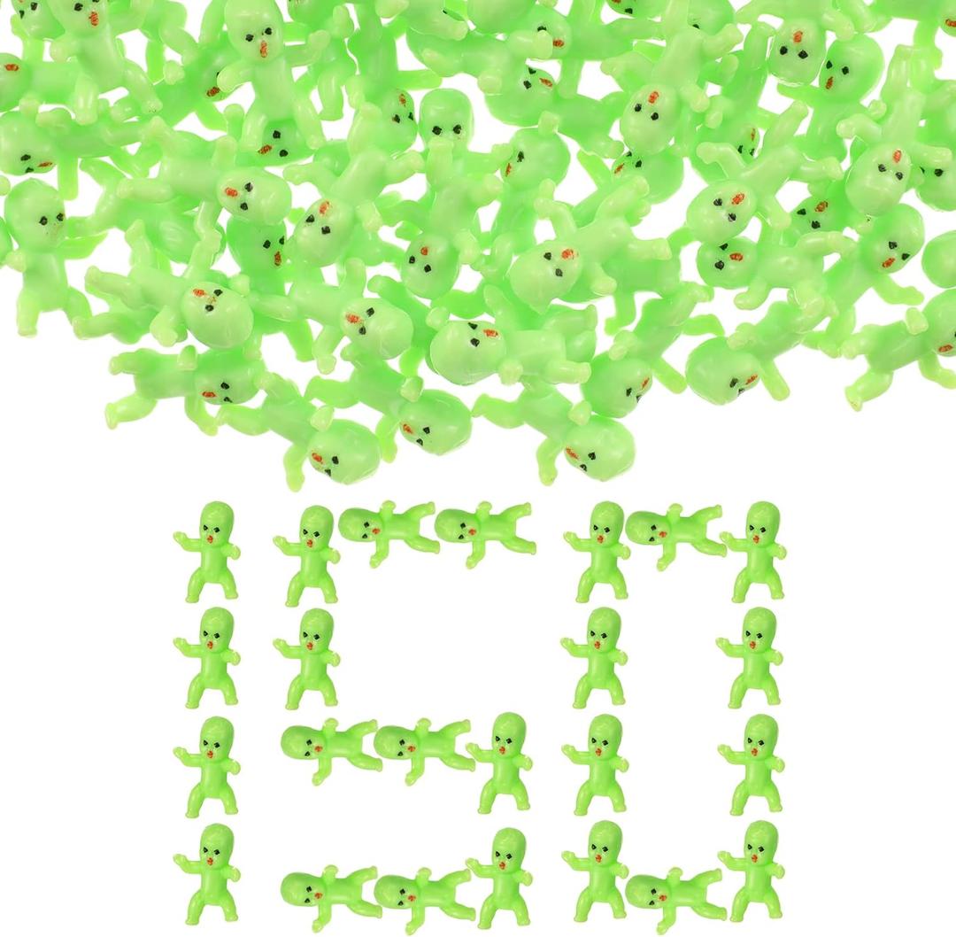 Chalyna 150 Pcs Mini Plastic Babies 1 Inch Baby Doll for Home Prank Game Micro Landscape Aquarium Dollhouse Ornament DIY Terrarium and Handmade School Project Accessories (Babies Style)