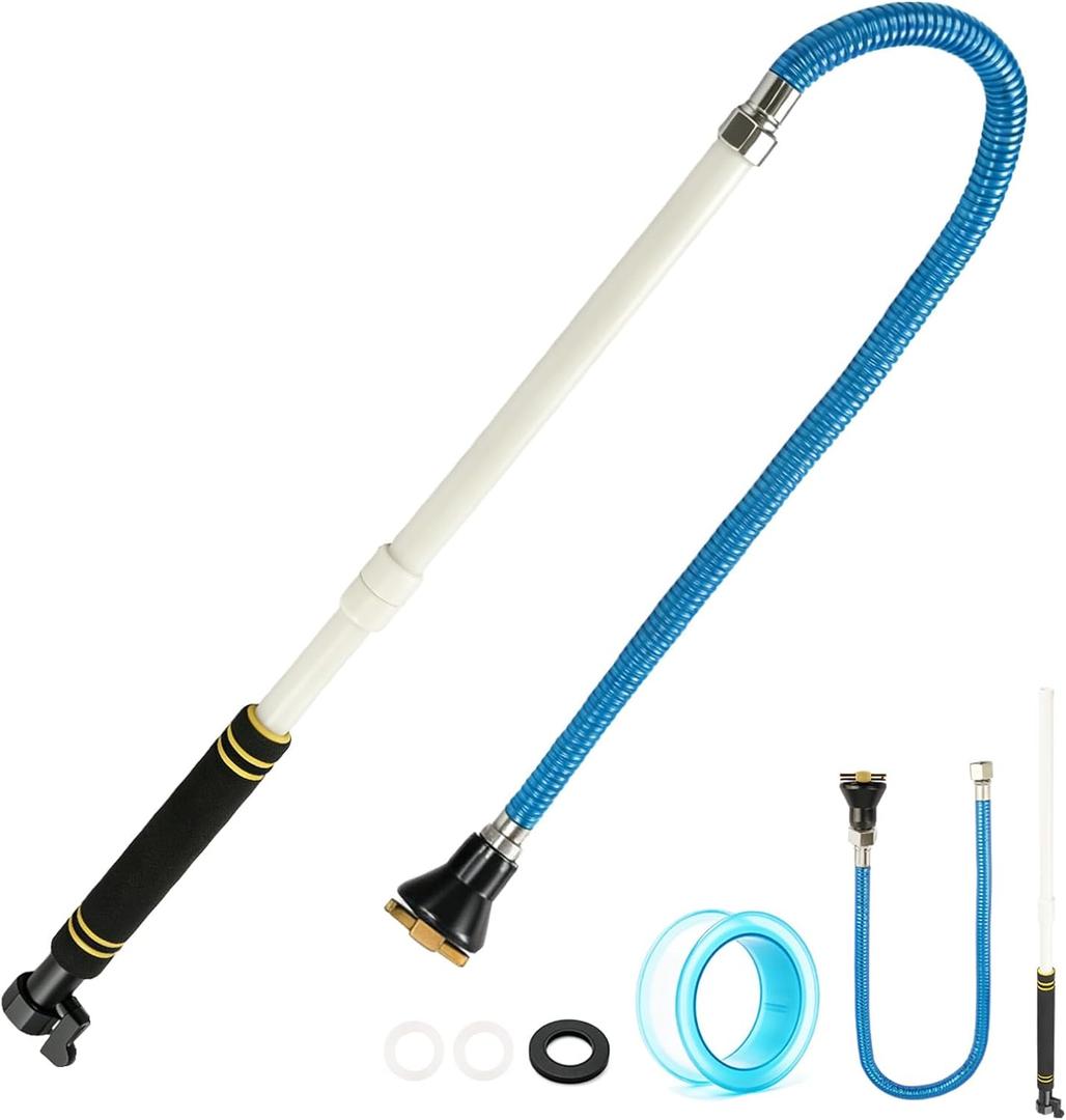 RV Black Water Tank Cleaner,62" Camper Water Tank Rotating Spray Washer Powerful Cleaning Function Rv Black Tank Flush Kit Suitable for RVs Campers