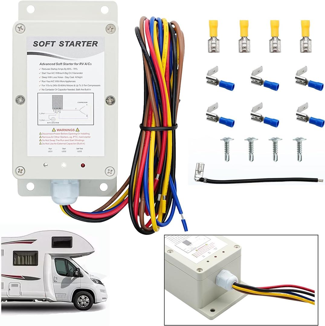 Soft Start for RV Air Conditioner, RV AC Soft Start Kit for Air Conditioner, RV AC Soft Start Kit,Easy Start Even with a Small Generator