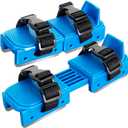 Nattork Adjustable Little Kids Ice Skates with Double Runner for Beginners Toddlers Ice Hockey Skates Strap Fastening Comfortable (Blue)