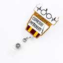 Tian Zhun Yellow Acrylic Retractable Badge Reel with ID Clip for CNA, Medical, Nurse, Teacher, Office Worker Name Tag Badge Accessories