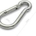 sprookber Stainless Steel Spring Snap Hook Carabiner - 304 Stainless Steel Clips, Set of 6