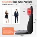 Shiatsu Neck & Back Massager for Chair, Deep Tissue Kneading Chair Pad, Black