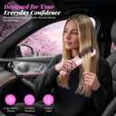 Go Brush Pro 2026, Cordless Hair Straightener Brush, Mini Hair Straightener with 3 Temperature Settings, Portable Hair Straightener Brush with MCH Heating and Ionic & Ceramic Care for Women (Pink)