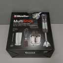 Mueller Multistick 800W 4-in-1 Immersion Blender Handheld, 12 Speed Hand Mixer - Turbo Boost, Heaviest Duty Copper Motor, Titanium Blades Hand Blender, Milk Frother Wand, Whisk, Beaker, Chopper, Grey (Grey)
