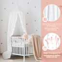 Princess Bed Canopy for Girls - Crib Canopy for Bed - Mosquito Net for Bed, Kids Bed Canopy with Princess Room Decor for Girls Bedroom,Children's Reading Room Decor (White)