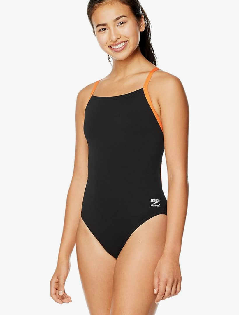 Speedo Women's Swimsuit One Piece Endurance+ Flyback Solid Adult Team Colors 10/36
