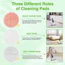8 Pack Mop Pads Replacement Compatible with Bissell Spinwave 2124, 2039A, 2307, 23157, 23159, 20393, 20399 Hard Floor Spin Mop, 2 Soft Pads, 4 Scrubby Pads, 2 Heavy Scrub Pads