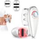4-in-1 Electric Cellulite Massager & Body Sculpting Machine -5 Modes Adjustable, Cordless Slim-Sculpt Device for Belly, Thighs, Arms&Face- Postpartum Recovery&Cellulite Reducer&Lymphatic Drainage (White)
