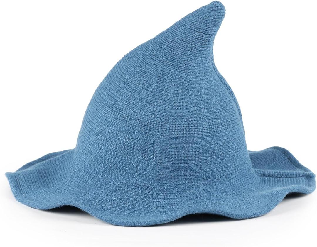 ZingSurp Halloween Witch Hat for Women,Adult Witch Hat for Halloween Party Cosplay Costume Accessory,Modern Wool Witches Cap