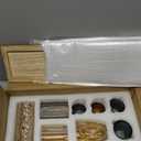 Rustic Wooden Tray with 8 Brown Glass Votive Candle Holders, Decorative Tea Light Holder Set for Mantel, Centerpiece, Dining Table Centerpiece Set, and Home Decor(Set of 8 Pieces)