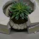 Small Artificial Plants, Mini Succulent Plants with Cute Plant Pot, Artificial Succulents in Pots for Office Desk Decor and Bedroom Kitchen Bathroom Plants Decor (B)