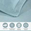 Superior Solitaire Cotton 2 Piece Bedspread Set, Home Bed Decor, Decorative Textured Bed Spread, 1 Pillow Sham, Airy Blanket, Matelasse Coverlet Bedding, All-Season Accent Blanket, Twin, Aqua
