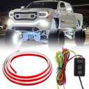 71 Inch Led Hood Light Strip, White Dynamic Car LED Hood Strip Lights with Fuse Protection, Turn Signal Lamp, Universal Exterior Daytime Running Light Strip for Cars, SUVs, Trucks