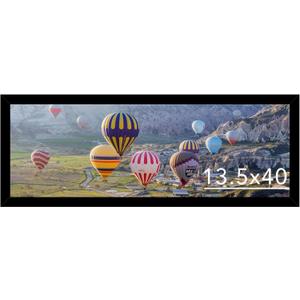JCJMY 13.5x40 Picture Frame Black for Poster Photo Panoramic Picture, Horizontal and Vertical Formats for Wall Hanging, 13.5 x 40 inch Wall Gallery Photo Frame for 13.5 by 40 Photos Posters, Black