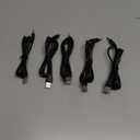 V TELESKY 5 Pack USB 5V to DC 5.5 x 2.5mm Jack Adapter Connector with Plug Barrel, 5Volt Step Up Charging Converter Black3.3Feet/1Meter