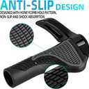 ROCKBROS Bike Grips Single Lock-on Bicycle Handle Bar Ergonomics Non-Slip Mountain Bike Handlebar Comfortable & Shock Absorption Rubber Grips for BMX, MTB, Beach Cruiser, Scooter