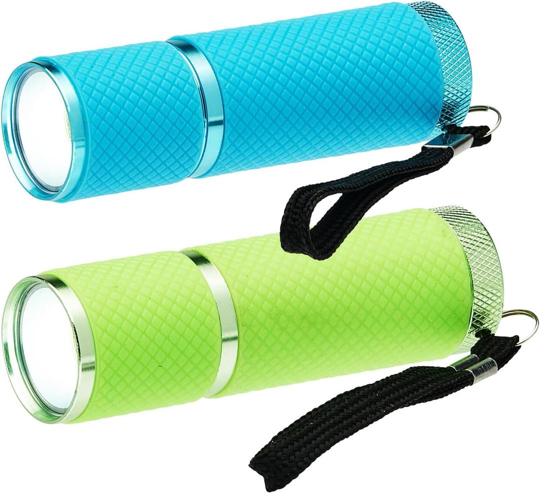 LitezAll Glow in The Dark Flashlight - Cute, Fun, Mini LED Pocket Flashlight, Rubber Coated, Battery Operated, Batteries Included
