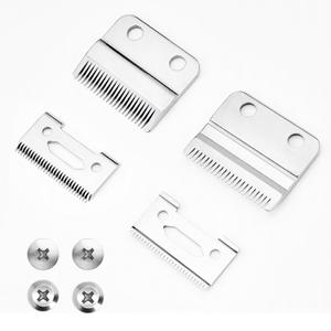 Professional Clipper Replacement Wedge Blades Compatible with Wahl Precision 2-Hole, Stainless Steel Fixed Blades & Ceramic Moving Blades, pack of 2