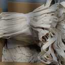 Pinkunn 100 Pcs Canvas Bags Bulk - Natural Cotton Bags with Handles Plain Polyester for Crafting DIY