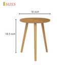 AWASEN Round Side Table, Small End Table for Living Room, Modern Accent Coffee Side Table with Solid Wood Legs for Small Space, Easy Assembly, Brown (Brown Walnut)