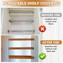 Hoolerry 5 Pcs Wire Shelf Covers Foamed PVC Wire Rack Covers for Removable Closet (Not Wood) Pantry Shelves for Cabinet Bathroom Kitchen Shelving Decoration(Dark Wood Color, Size: 24 x 12 Inch