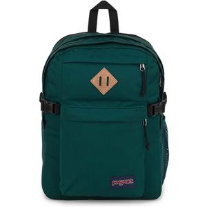 JanSport Main Campus Backpack - Travel or Work Backpack with 15-Inch Laptop Sleeve and Dual Water Bottle Pockets, Deep Juniper, One Size
