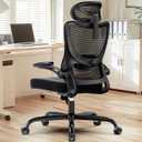HUANUO Ergonomic Office Chair, High Back Computer Desk Chair with Adjustable Lumbar Support and Headrest, Comfy Gaming Chair with 3D Armrests, Home Office Rolling Chair, Max Load 300 lbs