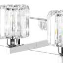 Aipsun Crystal Vanity Light Fixtures Modern Vanity Light for Bathroom Crystal Bathroom Lighting Fixture Wall Light Over Mirror 3 Lights(Not Include Bulb)