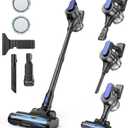 Cordless Vacuum Cleaner for Home, 55 Min Runtime Stick Vacuum with Green LED Light, Powerful Suction for Pet Hair, Carpet & Hard Floor, Lightweight & Low Noise