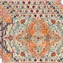 Artoid Mode Boho Placemats Set of 4, Daily Orange Teal Flowes Bohemia Table Mats for Home Party Dining Decoration 12x18 Inch, 12" X 18", Rectangular 4 Pcs