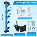 Swimming Pool Accessories Holder, Pool Cleaning Accessory Organizer and Holder Rack, Pool Tool Organizer Storage Rack for Poles, Skimmers, Leaf Rakes, Nets, Brushes, Vacuum Hose