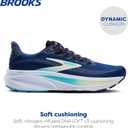 Brooks Women’s Ghost 17 Neutral Running Shoe - Navy/Green/Turquoise - 10 Medium