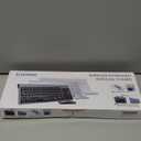 Wireless Keyboard and Mouse Ultra Slim Combo, TopMate 2.4G Silent Compact USB 2400DPI Mouse and Scissor Switch Keyboard Set with Cover, Batteries Included, for PC/Laptop/Windows/Mac - Gray Black