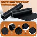 Pangda 8 Rolls 16 ft x 19.69 Inches Black Under Deck Drainage System Bulk HDPE Waterproofing Membrane Trough Black Rain Deck Drainage System Trough Unders Systems Outdoor for Underdeck Ceiling
