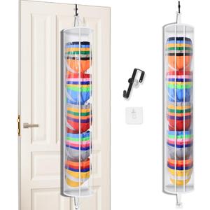 Toread Anti-Drop Over The Door Hat Organizer, Adjustable & Damage-Free Hooks Over Door Hat Organizer, Clear Dust-Resistant Over Door Hat RackHat Rack For Door suitable for doors, wardrobes-W