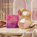 2 x All in One Makeup Palette, 4 Color Eye and Cheek Palette with Blush, Highlighter and Neutral Eyeshadow, Compact Travel Face Palette for Soft Glow Looks