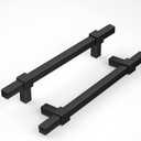 goldenwarm 10 Pack Cabinet Pulls Black Matte Black Drawer Pulls for Cabinets Square Matte Black Cabinet Handles for Kitchen Cabinet Hardware Black Pulls 5 Inch Hole Centers