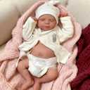 18 Inch Reborn Baby Dolls Girl Full Body Silicone Realistic Newborn Reborn Baby Doll Toy Set for Kids (Full Vinyl Doll Girl With Painted Hair)