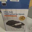 Double Sided Heating Pad for Hands, Luxury Faux Fur Electric Hand Warmer, 3 Levels, Dark Grey