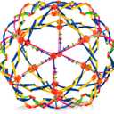 4E's Novelty Expandable Breathing Ball - Stress Reliever Fidget Toys Expands from 6 to 12" for Yoga, Anxiety, Relaxation - Expanding Sphere for Kids & Adult Gift Idea