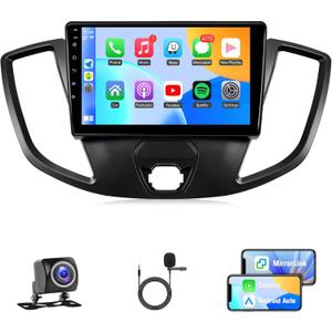 Naifay Android Car Stereo for Ford Transit 2013 2014 2015 2016 2017 2018 2019, 2+32G 9 inch IPS Touch Screen for Ford Transit Radio with Carplay Android Auto/Bluetooth/GPS/WiFi/Camera/SWC + MIC