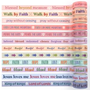 24 Rolls Christian Washi Tape Gifts Bulk Religious Inspirational Scripture Prayer Supplies Bible Verse Tape for Bible Study Journaling Crafting Easter Gifts for Women
