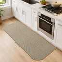 COSY HOMEER Half Moon Kitchen Rug Non-Slip Washable Kitchen Sink Mat, 24" × 60"