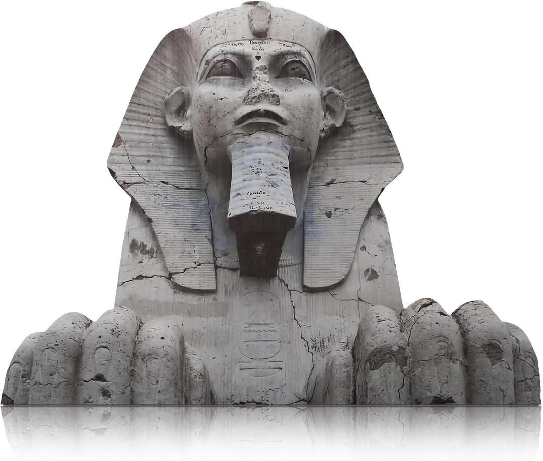 Novabright 5 Feet Great Sphinx Cardboard Cutout Stand-up Life Size Travel the World Theme Party Decoration Backdrop Photo Props Ancient Egyptian Stand up for Ancient Greek Theme Party Supply
