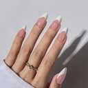 BTArtboxnails French Gel Nail Tips - French Tip Press on Nails Pink Medium Almond XCOATTIPS for Nail Extensions