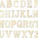 12 Inch 74 Pieces Wooden Unfinished Letters Wood Surface Alphabet Thin Wooden Letters for Crafts Wall Decor