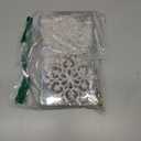 30PCS Christmas Glitter Snowflake Ornaments Plastic Snowflakes Ornaments-Xmas Tree Decorations,4.7-inch (Champagne Gold)